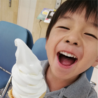 大好きなソフトクリーム。粘って勝ち取ったぜ!!!