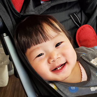 最近、前歯が出てきました。