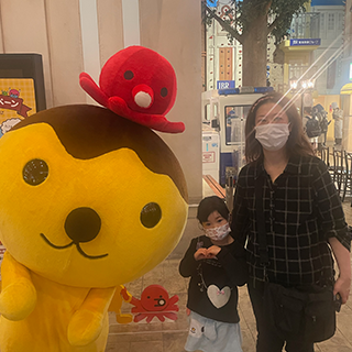初「たこる」に照れてます(^^)親子いつまでも仲良く!!