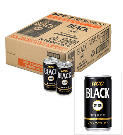 「UCC BLACK無糖 缶185g」1ケース