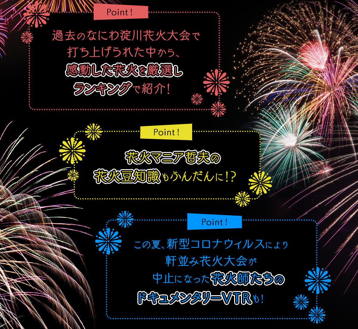 なにわ淀川花火大会 傑作選生放送 テレビ大阪