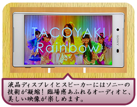 液晶ディスプレイとスピーカーにはソニーの技術が凝縮！臨場感あふれるオーディオと、美しい映像が楽しめます。