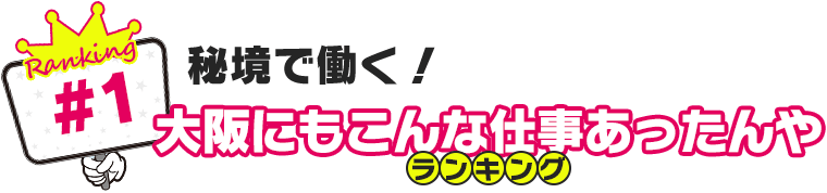 秘境で働く！大阪にもこんな仕事あったんやランキング