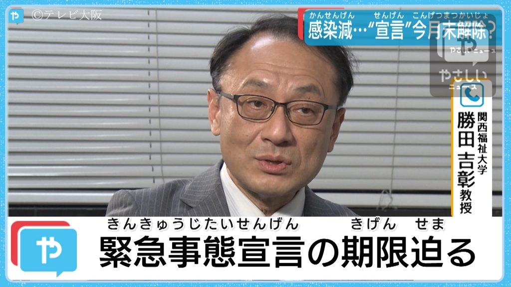 新型コロナ感染者減少 すでに緩む警戒 宣言は9月末で終了 やさしいニュース Tvo テレビ大阪