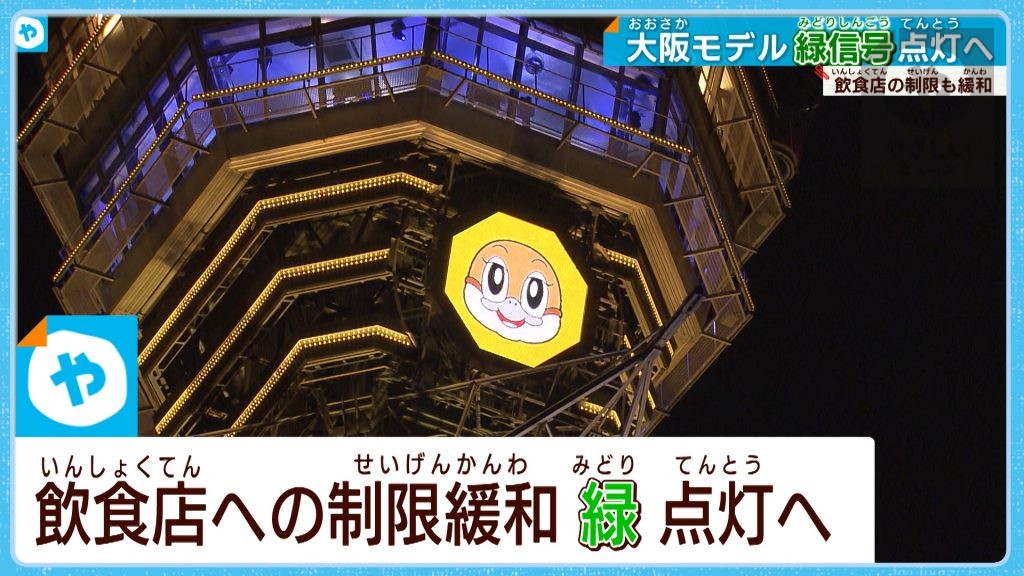 【新型コロナ】大阪モデル　4ヵ月半ぶりに「緑信号」へ