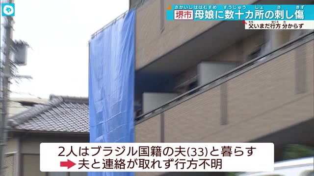 堺 母子殺害事件 室内に血の付いた包丁 凶器か ブラジル国籍の夫行方わからず やさしいニュース Tvo テレビ大阪