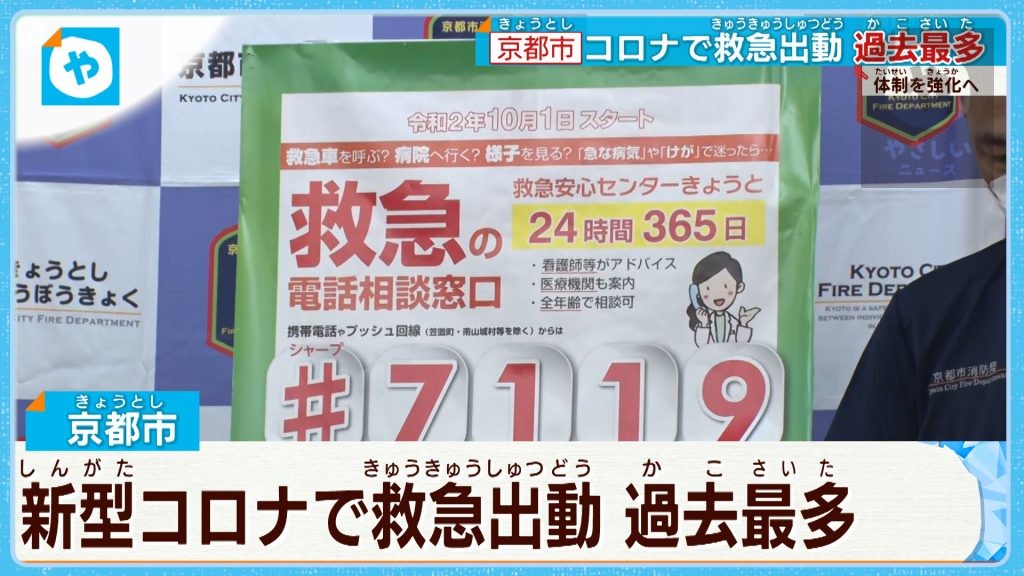 京都市  猛暑・新型コロナで救急体制を強化