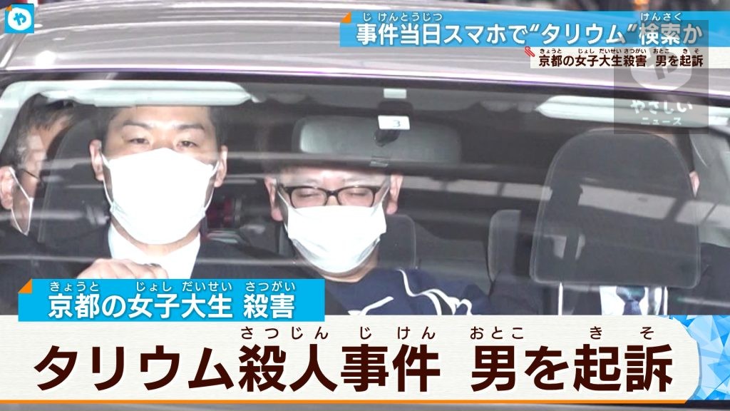 【タリウム女子大学生殺人事件】 殺人の罪で３７歳の男を起訴