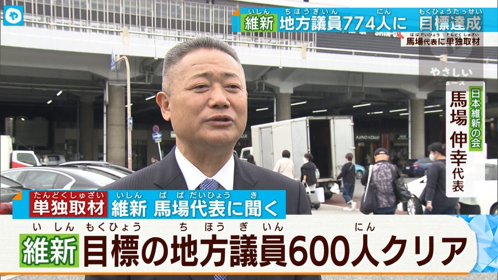 【単独取材】地方議員600人超え、次の一手を、維新・馬場代表激白！